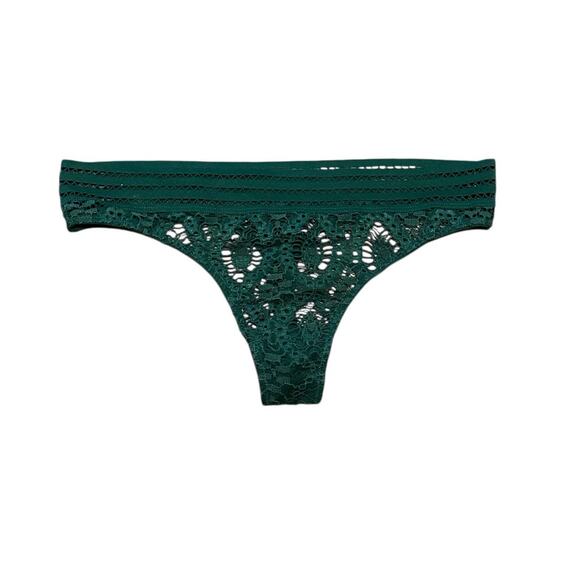 else Women's Medium Green Lace Sexy Thong Panty Lingerie - Picture 2 of 6